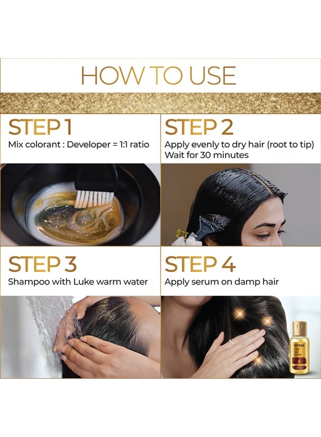 Streax Gel Hair Colour for Women  Natural Brown 4, 150ml | Hair Colour Brown| 100% grey coverage | Long Lasting Hair Color, Easy to Use | Ammonia-Free Hair Color, Lasts Up to 20 Washes (Pack of 2) - Image 4